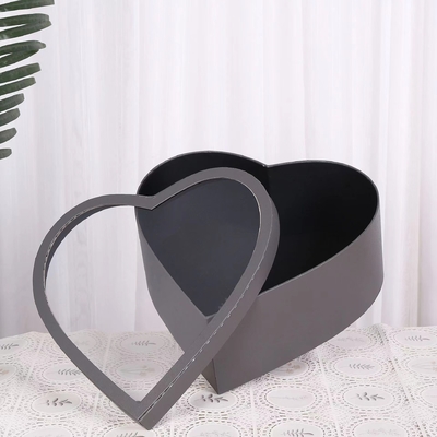 Grey 20cm Bouquet Packaging Round Gift Clear PVC Cylindrical Flower Box For Flowers