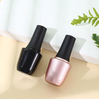 Glass Nail Polish Bottle with Cap and Brush Customized Design from Private Label